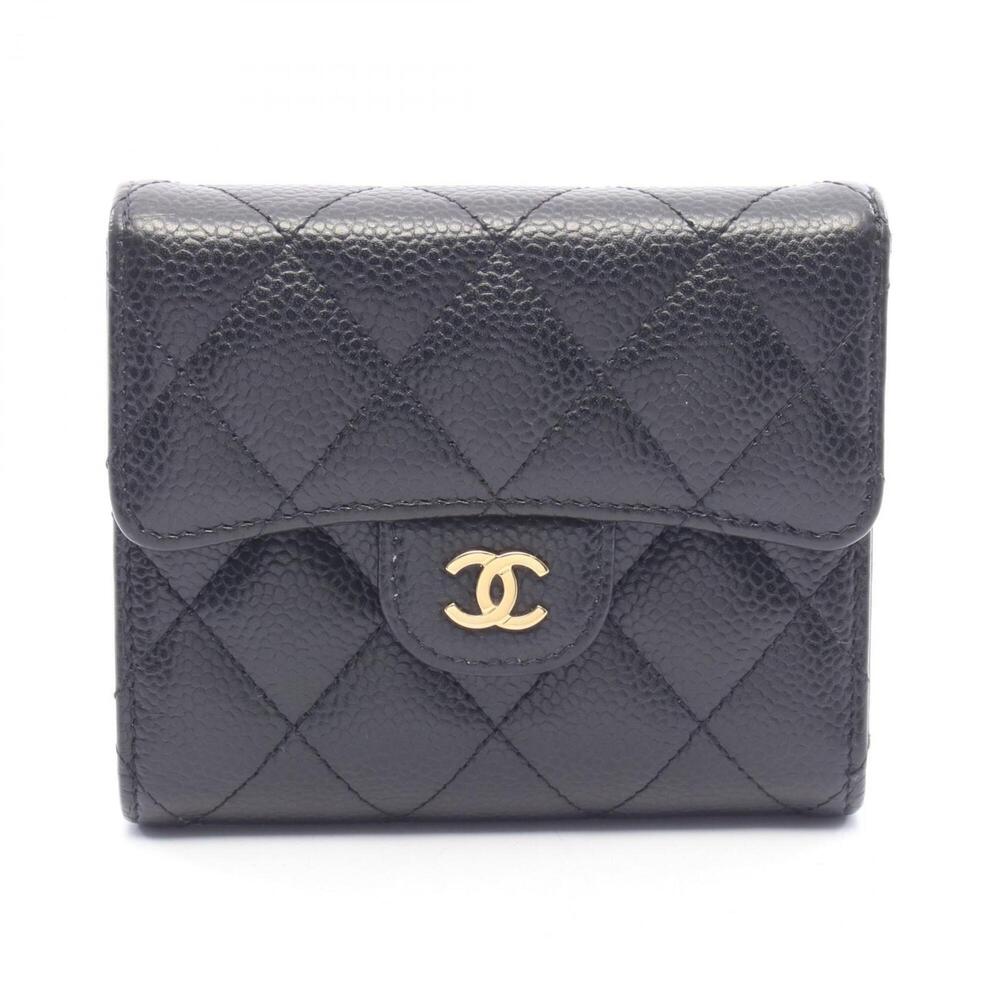 Chanel Classic Small Flap Wallet, Tri-fold Caviar Leather (Grained Calfskin),...